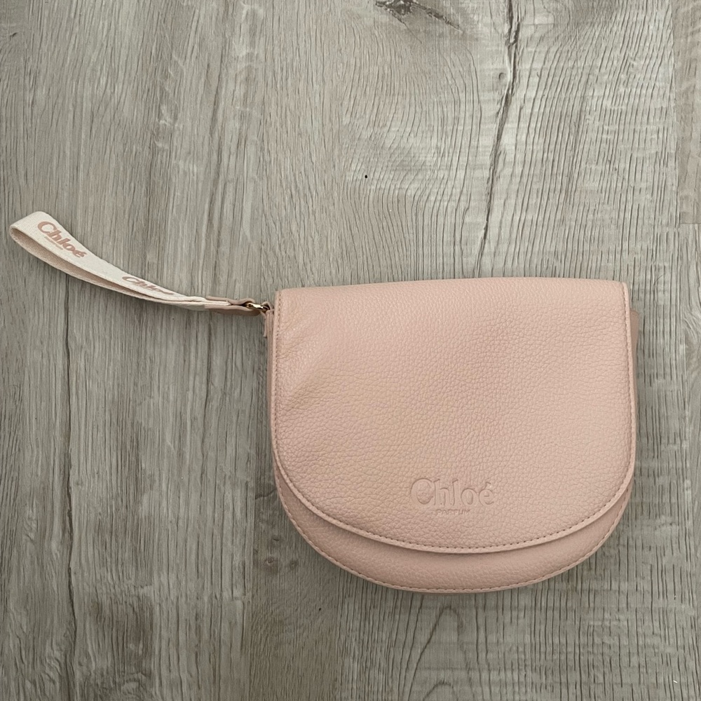 Chloe Soft Pink Leather Wristlet
